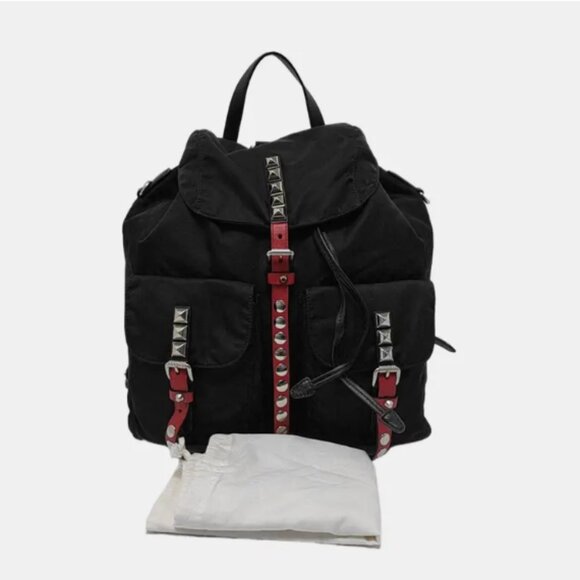 NWT! $ 1750  Prada Studded Tessuto Nylon Backpack main image 4